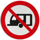 Verbodsbord - Caravans verboden