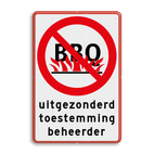 Verbodsbord - Verboden te BBQ'en