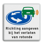 Verkeersbord - D01_r - Richting aangeven op rotonde