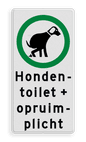 Verkeersbord hondenuitlaatplaats (HUP’s) - Toilet en opruimen