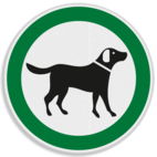 Pictogram - loslopende honden toegestaan