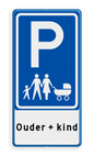 Verkeersbord E08r parkeerplaats voor gezinnen