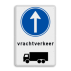 Routebord RVV D04 vrachtverkeer / vrachtauto verplichte rijrichting
