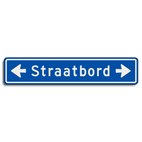 Straatnaambord 14 karakters 1000x200 mm met pijl NEN 1772