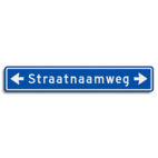 Straatnaambord 17 karakters 1180x200 mm met pijl NEN 1772