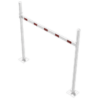 Limiteur de hauteur variable 1,8 - 2,8 mètres avec montants Ø102mm - Version fixe