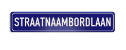 Straatnaambord aluminium DOR 1000x200mm - type Binnenstad