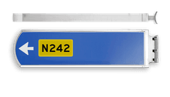 LED Lichtwegwijzer LWW2c met RVS behuizing 1875x120x580mm