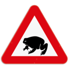 Panneau de signalisation - Attention aux crapuds qui traversent