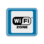 Vlak terreinbord 119x109mm - Pictogram WiFi-zone