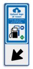 Verkeersbord RVV BW101_SP19 met pijl en logo