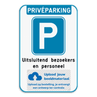 Parkeerbod - privéparking met eigen logo