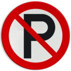 Verkeersbord - P-verboden (onofficieel)