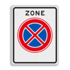 Verkeersbord RVV E02zb - ZONE Verbod stil te staan