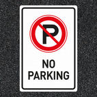 Thermoplast wegmarkering - NO PARKING symbool - 1000x1500mm