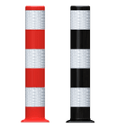 Flexpost Ø160x900mm - rood of zwart - met bodemplaat