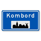 Plaatsnaambord 1180x650mm RVV H01a - Begin bebouwde kom