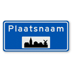 Plaatsnaambord 1400x650mm RVV H01a - Begin bebouwde kom