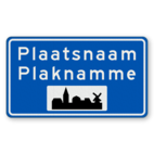 Plaatsnaambord 1400x800mm RVV H01c - Begin bebouwde kom