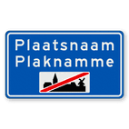 Plaatsnaambord 1400x800mm RVV H02c - Einde bebouwde kom