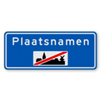 Plaatsnaambord 1600x650mm RVV H02a - Einde bebouwde kom