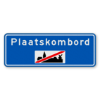 Plaatsnaambord 1800x650mm RVV H02a - Einde bebouwde kom