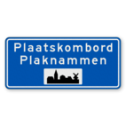 Plaatsnaambord 1800x800mm RVV H01c - Begin bebouwde kom