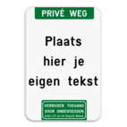 Tekstbord - Boventekst en pictogram