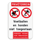 Informatiebord - 2 pictogrammen - Eigen tekst - Verboden toegang