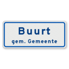 Buurtschapsbord met gemeentenaam