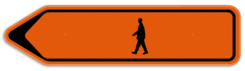 Panneau de signalisation - F41 - Pièton - Gauche