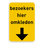 Informatiebord eigen tekst + pictogram