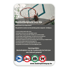 Basketbalplein Lay-Up eigen tekst + pictogram