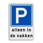 Parkeerbord RVV E04 + in de vakken