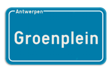 Straatnaambord België 4:2 + Stad/Gemeente