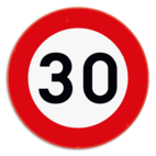 Verkeersbord SB250 C43 - Maximum snelheid 30 km/h