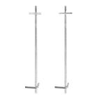 Opstelpaal voor hectometerbord vlak - EZ/DZ - 1500mm - met grondanker