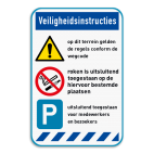 Veiligheidsbord | 3 symbolen - tekst - banners