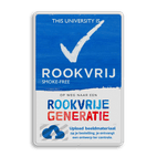 Informatiebord Rookvrij University met logo