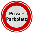 Verbotsschild - Privat-Parkplatz