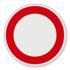 Vorschriftszeichen 250 - Verbot für Fahrzeuge aller Art