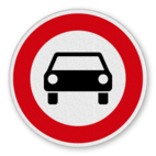 Vorschriftszeichen 251 - Verbot für Kraftwagen und sonstige mehrspurige Kraftfahrzeuge