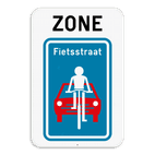 Verkeersbord SB250 ZONE F111 - Fietsstraat