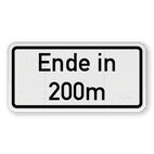 Verkehrszusatzeichen 1005-31- Ende in ... m (meter)