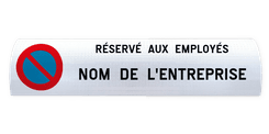 Panneau pour butée de parking en béton - Réservé aux employés - 600x300mm