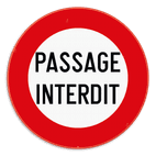 Panneau de signalisation - C3 - PASSAGE INTERDIT