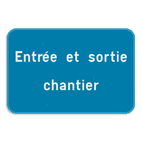 Panneau de texte 3:2 - Orientation paysage - Blanc/bleu