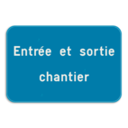 Panneau de texte 3:2 - Orientation paysage - Blanc/bleu