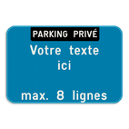 Panneau de texte - Orientation paysage - Bleu