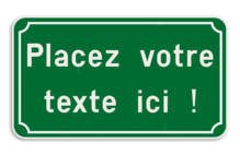 Panneau de texte avec cadre classique